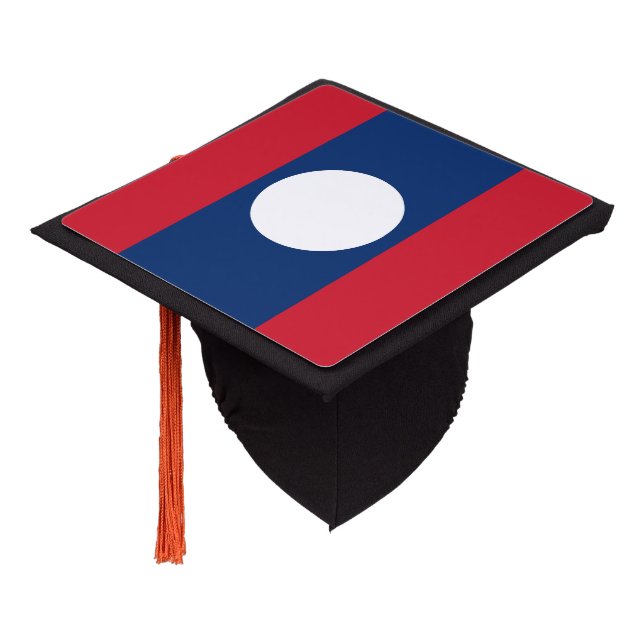 Laos Flag Graduation Cap Topper (Angled)