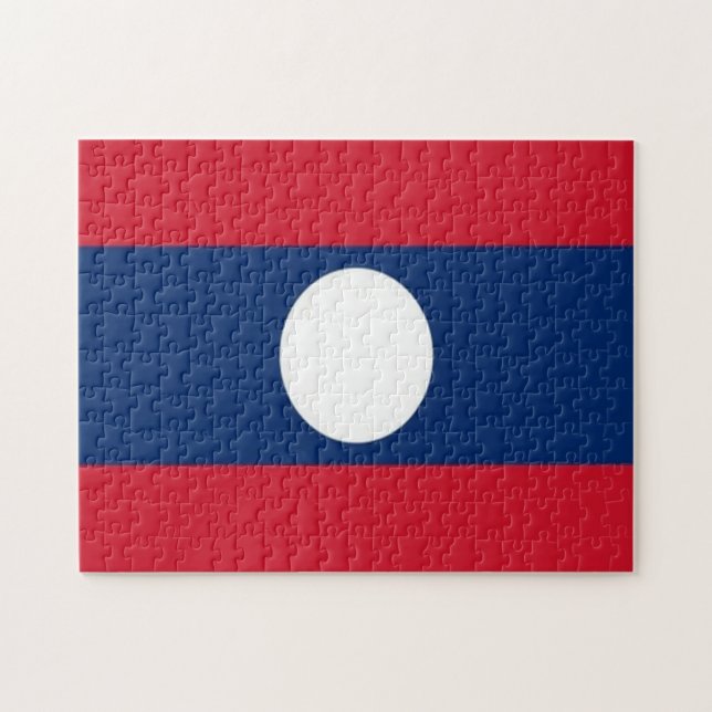 Laos - Flag - Jigsaw Puzzle (Horizontal)