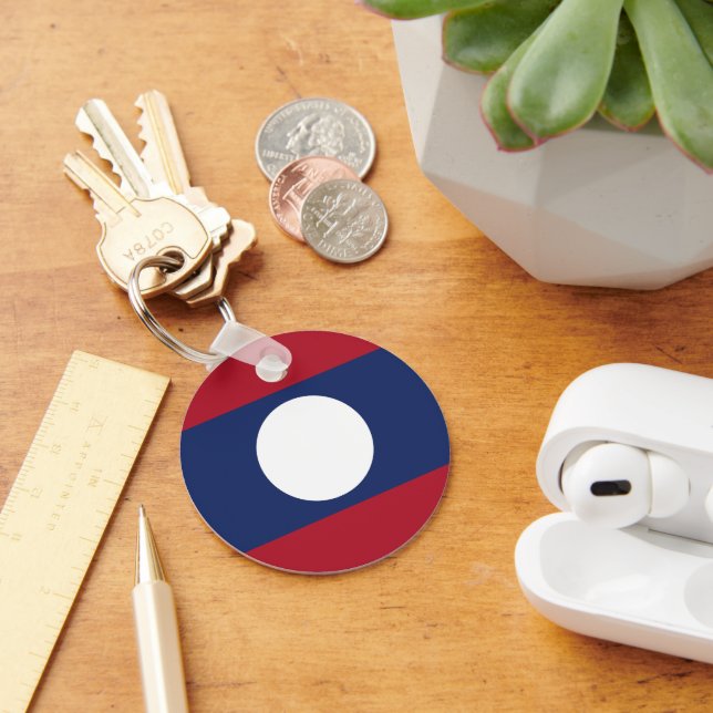 Laos flag keychain (Desk)