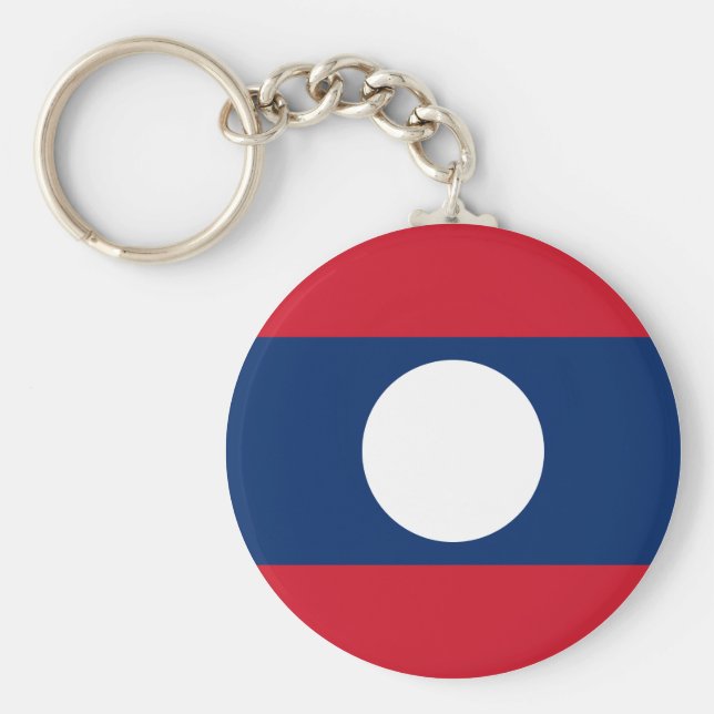 Laos Flag Keychain (Front)