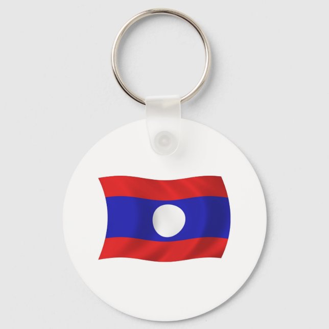 Laos Flag Keychain (Front)