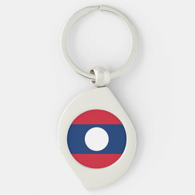 Laos Flag Keychain (Front)