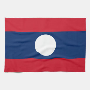 Laos Flag Kitchen Towel