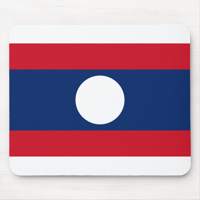 Laos Flag Mouse Pad (Front)