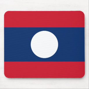 Laos Flag Mouse Pad