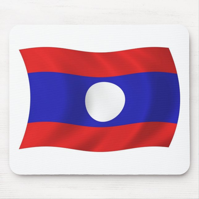 Laos Flag Mousepad (Front)