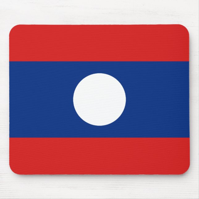 Laos Flag Mousepad (Front)