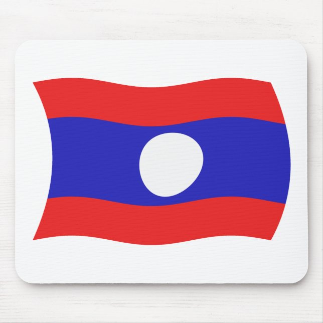 Laos Flag Mousepad (Front)
