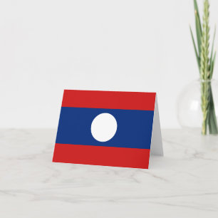 Laos Flag Notecard