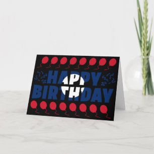 Laos Flag Patriotic Birthday Card