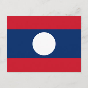 Laos Flag Postcard