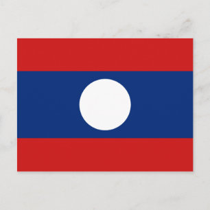 Laos Flag Postcard