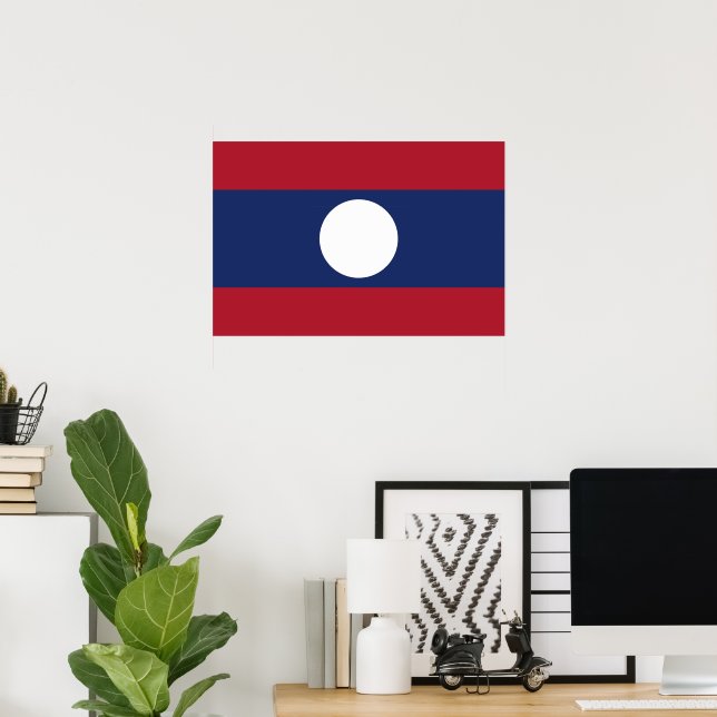 Laos flag poster (Home Office)