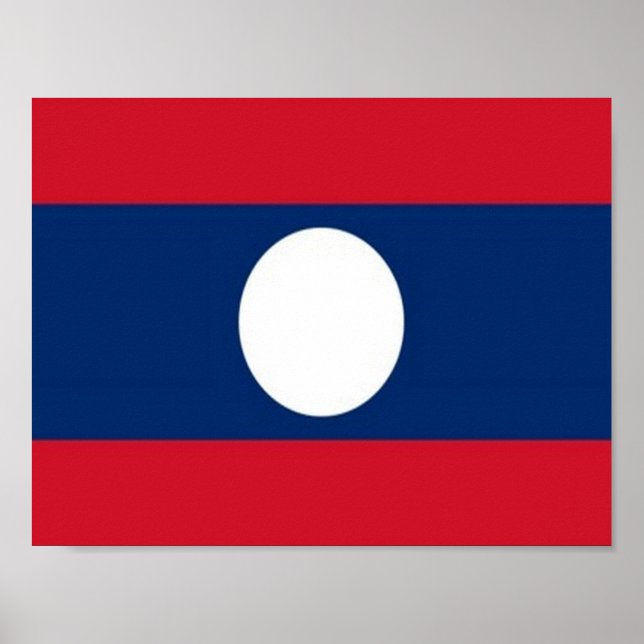 Laos - Flag - Poster (Front)