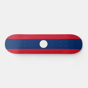 Laos Flag Skateboard