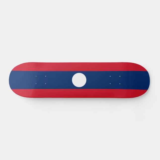 Laos Flag Skateboard (Horz)