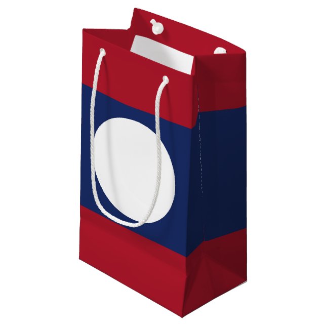 Laos flag small gift bag (Front Angled)