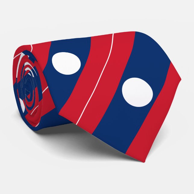 Laos Flag Tie (Rolled)