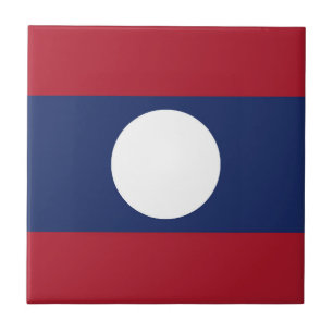 Laos flag tile