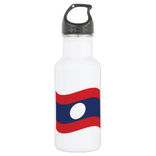 Laos Flag Wave 532 Ml Water Bottle