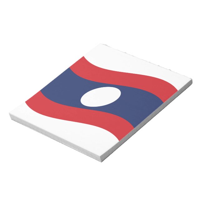 Laos Flag Wave Notepad (Rotated)