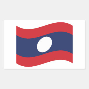 Laos Flag Wave Sticker