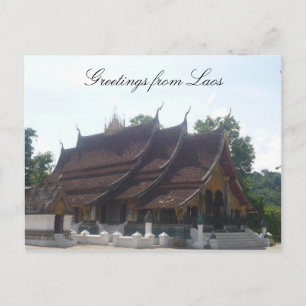 laos greetings postcard