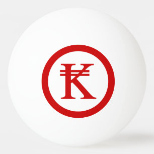 Laos Kip Lao / Laotian Money Sign Ping Pong Ball