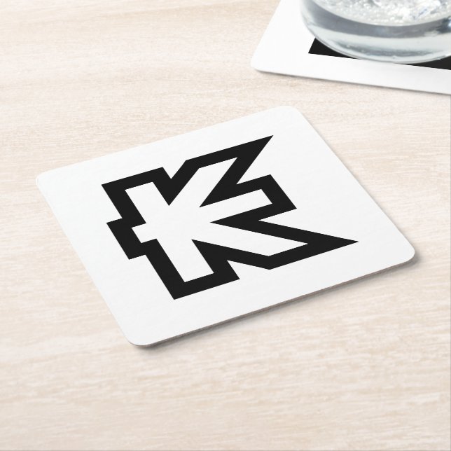 Laos Kip Lao / Laotian Money Sign Square Paper Coaster (Angled)