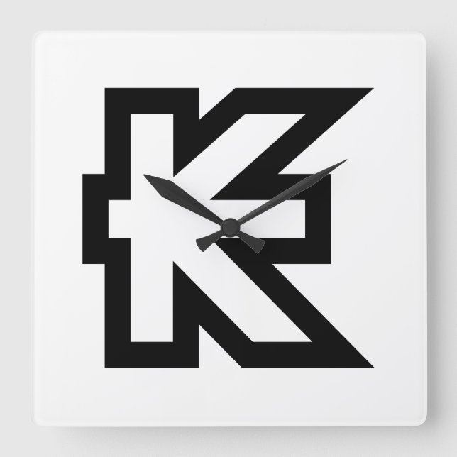 Laos Kip Lao / Laotian Money Sign Square Wall Clock (Front)