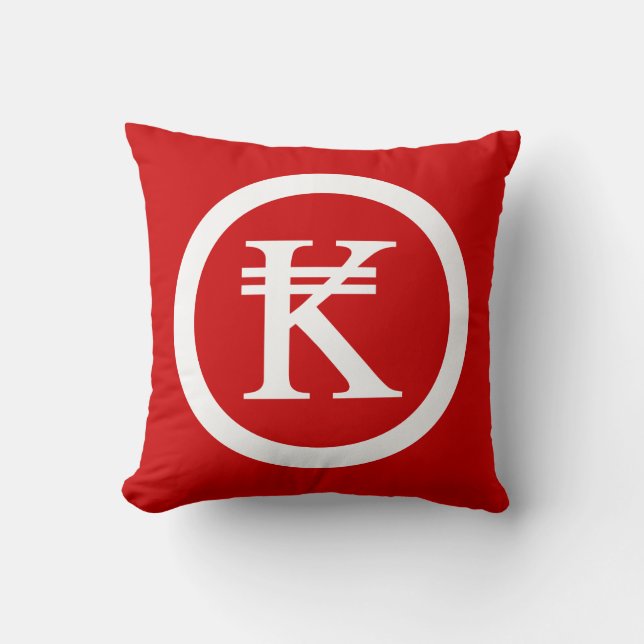 Laos Kip Lao / Laotian Money Sign Throw Pillow (Front)