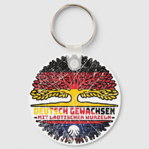 Laos Laotisch Deutsch Deutschland Baum Wurzel Keychain