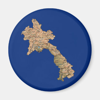 Laos Map Magnet