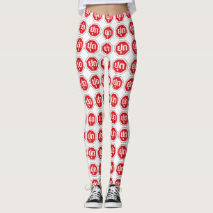 Laos Traffic STOP Sign ⚠ YOOT in Laotian Language Leggings