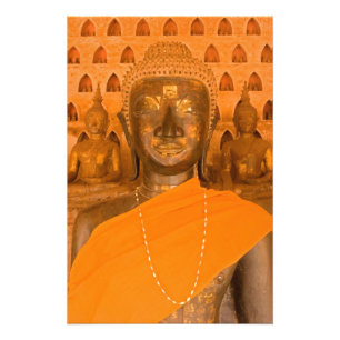 Laos, Vientiane, one of 6840 Buddha images in Photo Print