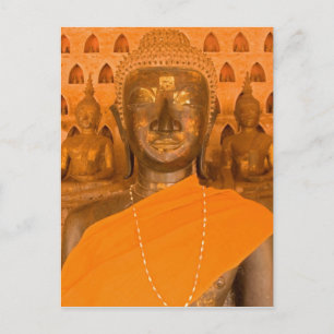 Laos, Vientiane, one of 6840 Buddha images in Postcard