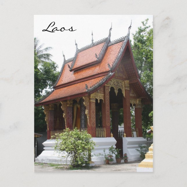 laos wat postcard (Front)