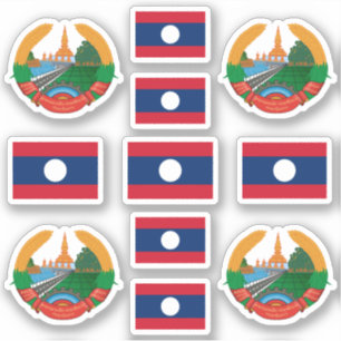 Laotian national symbols /coat of arms and flag