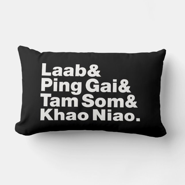 Laotian Street Food Lumbar Pillow (Front)