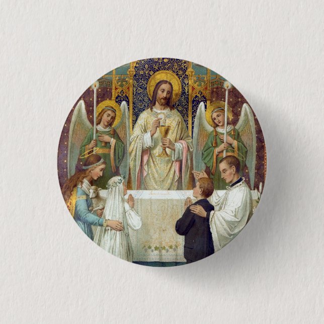 Lapel Pin: Halt In Awe 1 Inch Round Button (Front)