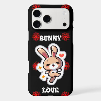 Lapin à motif floral rouge sur fond noir