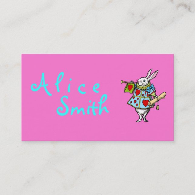 Lapin Alice dans des cartes de visite de ~ du pays (Devant)