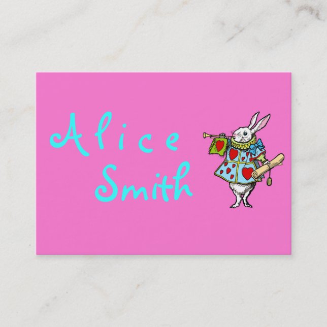 Lapin Alice dans des cartes de visite de ~ du pays (Devant)