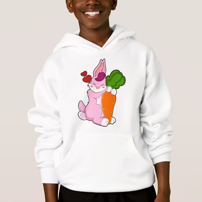 Lapin avec carotte et coeur (Devant)