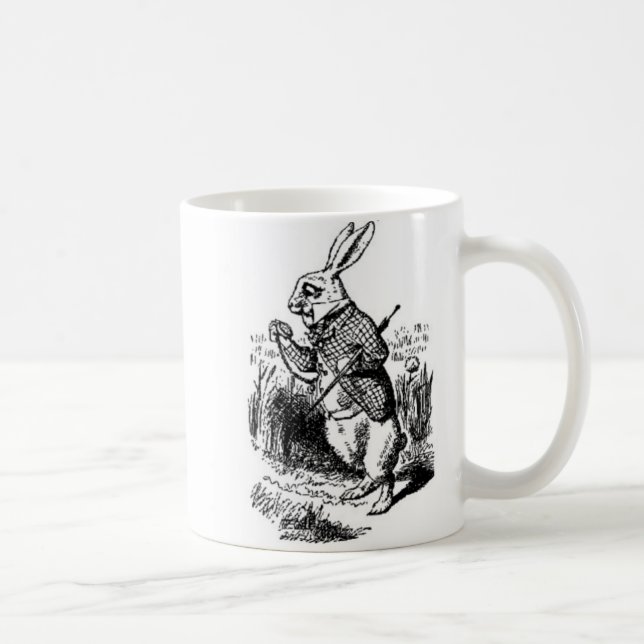 Lapin blanc - Alice dans la tasse du pays des (Droite)