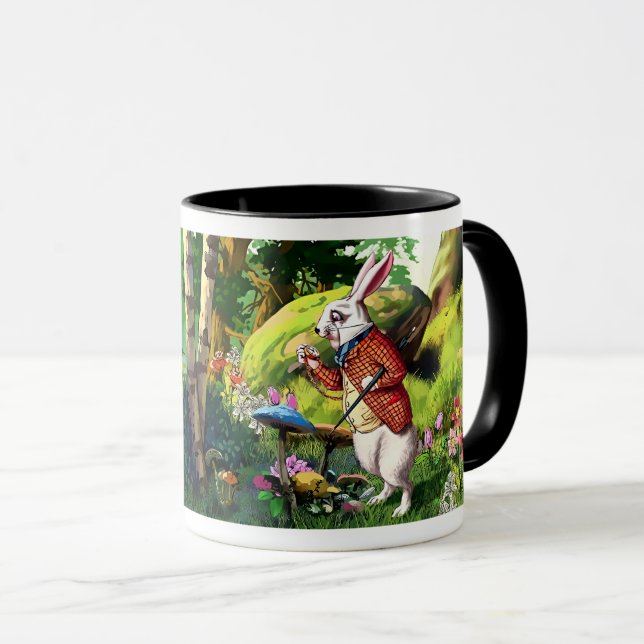 Lapin blanc | Mugs de Pâques "Alice au pays des me (Devant droit)