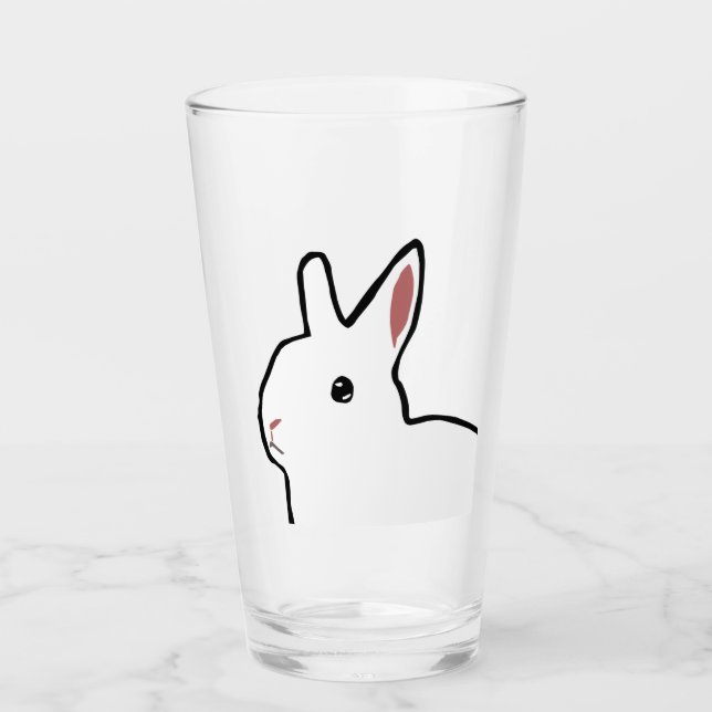 Lapin blanc - Tumbler de verre (Devant)