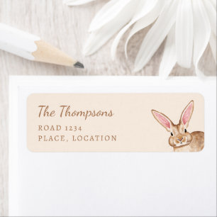 Lapin Brun Mignon Avec Grandes Oreilles Aquarelle