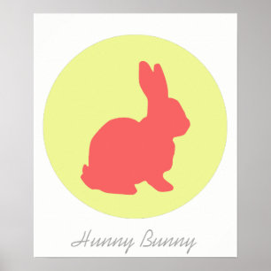 Lapin Câlin Affiche Funky A3