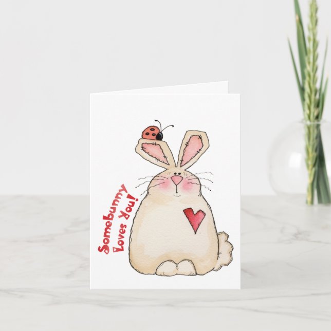Lapin - carte de Valentine (Devant)
